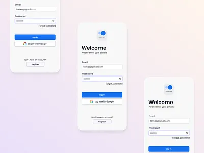 Login screen for a Mobile app app design login form login screen product design ui ux uxui