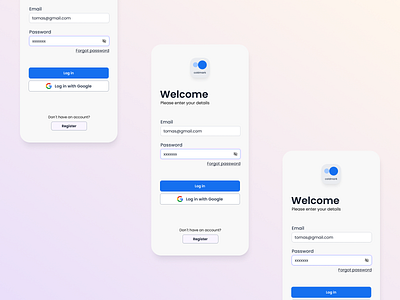 Login screen for a Mobile app app design login form login screen product design ui ux uxui