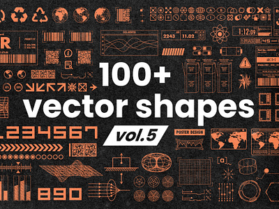 100+ retro Futuristic Vector Shapes Vol.5 by KristinaK3 on Dribbble