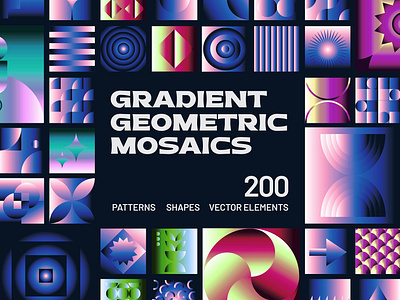 Design Assets: Gradient Geometric Shapes abstract backgrounds branding download fashion free geometric geometrical gradient illustration modern mosaic objects patterns poster shapes textile ui vector webdesign
