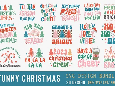 Funny Christmas Design Bundle invitation