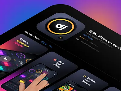 Dj Mix Machine - App Store Preview app app design app icon app screenshots app store aso design dj figma graphic design icon media mix music music app screens screenshots ui web web design