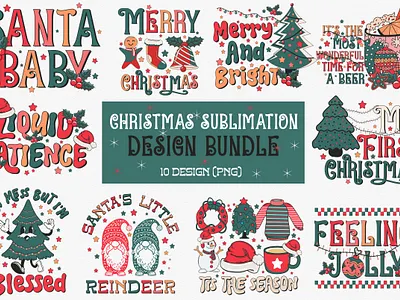 Christmas Sublimation Design Bundle invitation