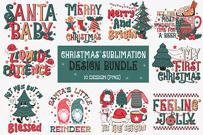 Christmas Sublimation Design Bundle invitation