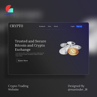 Crypto Exchange Platform Website Design bitcoin crypto figma website design
