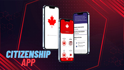 Citizenship App app graphic design ui ux