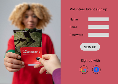 Volunteer event design figma graphic design ui web design