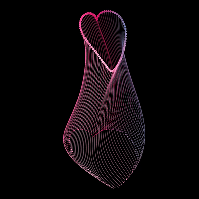 Heart Strings animation art geometric heart love procedural