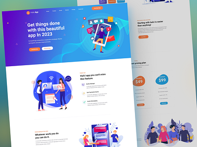 Hele - Creative Template for Saas, Startup & Agency branding business design landing page software launch landing page ui user interface web design