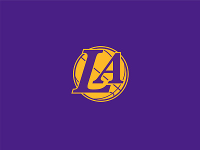 L.A. Lakers (Alt. Logo) abdul jabbar basketball gold kareem kobe kobe bryant l.a. la lakers lebron logo los angeles magic nba purple shaq wilt yellow