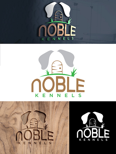 Noble Kennels Logo dog logo