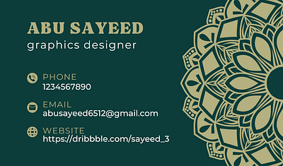 Business card graphic design