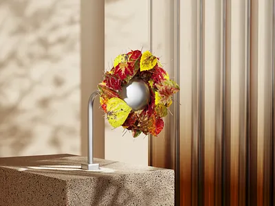 Autumn's breath: a subtle 3D meditation made in Blender 3d animation art direction autumn blender blender3d cycles design fall illustration interior motion motion graphics visualization