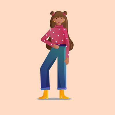 Fashion Girl character character design fashion graphic design