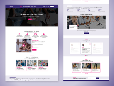 Education Website Homepage branding course design figma home page landing page learn teaching ui uiux ux web page