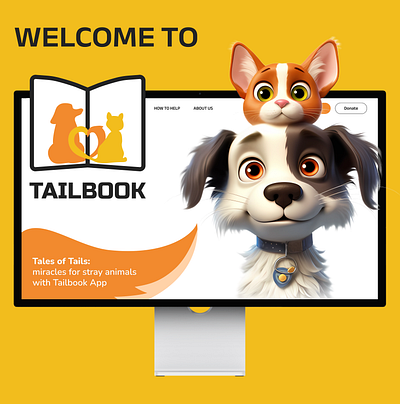 Service for animal help / Landing page ai animals branding bright colors cover daily design digital art figma interface landing page mobile app mobile design service ui user experience user interface uxui