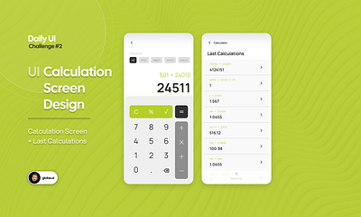 DailyUI Challenge #4 Calculation Screen Design app app design calculation calculator challenge dailyui design ui