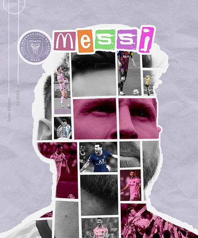 Messi Inter Miami Poster adobe photoshop argentina barcelona cut out cut out design football football poster graphic design inter miami messi mls photoshop editing poster design psg soccer