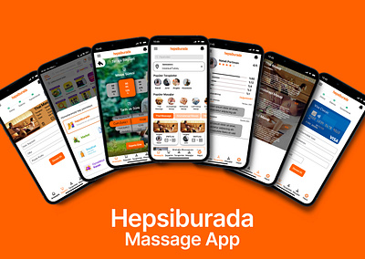 Hepsiburada Massage App Concept design figma massage app mobile app mobile design ui uıux