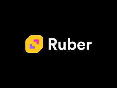 Ruber Logo bold brand brand identity branding design graphic design icon illustration logo logo design logo mark minimal modern typography ui ux vector