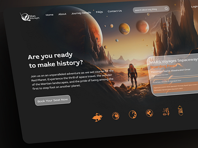 To Mars Planet logo ui ux