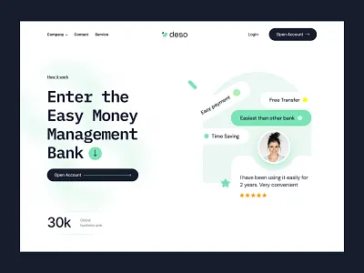 Fintech Web Header bank web design banking ui fintech fintech ui fintech web header fintech website interface mobile banking ui ui design uiux user interface design ux design web app