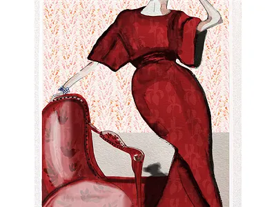 Darling fashion illustration portrait woman