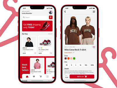 Clothing Store App clothes shop design e commerce ecommerce mobile online shop ui ui ux design user interface ux
