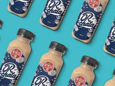 Orchata Label bottle horchata illustrative label modern orchata organic packaging refresco