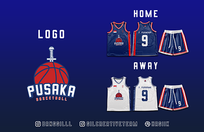 Jersey Basketball Pusaka graphic design jersey basket logo logo basket sport