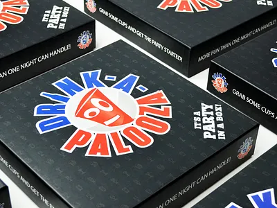 Drink-A-Palooza Board Game Design board game branding cards design drink a palooza drinkapalooza drinking game game graphic design logo packaging party party game playing cards