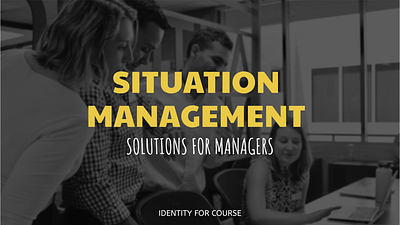 Situation Management Identity for course branding graphic design identyty