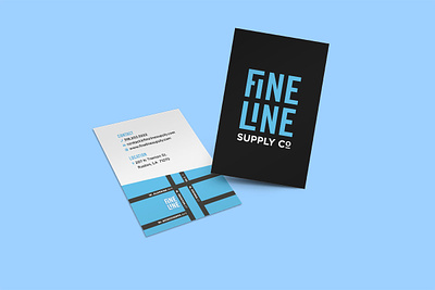 Fine Line Supply Branding and Business Card art supply store branding business card logo retail