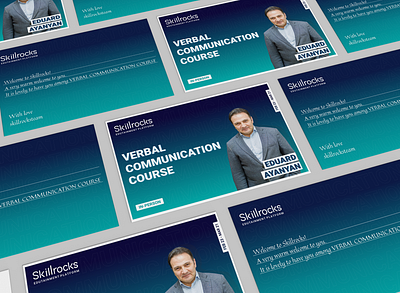 Verbal Communication Course Identity branding graphic design