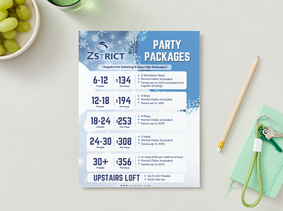 Flyer - Zstrict Party Packages branding canva design flyer graphic design winter