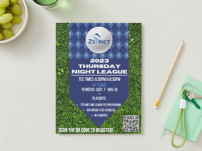 Flyers - Zstrict League branding design flyers golf graphic design