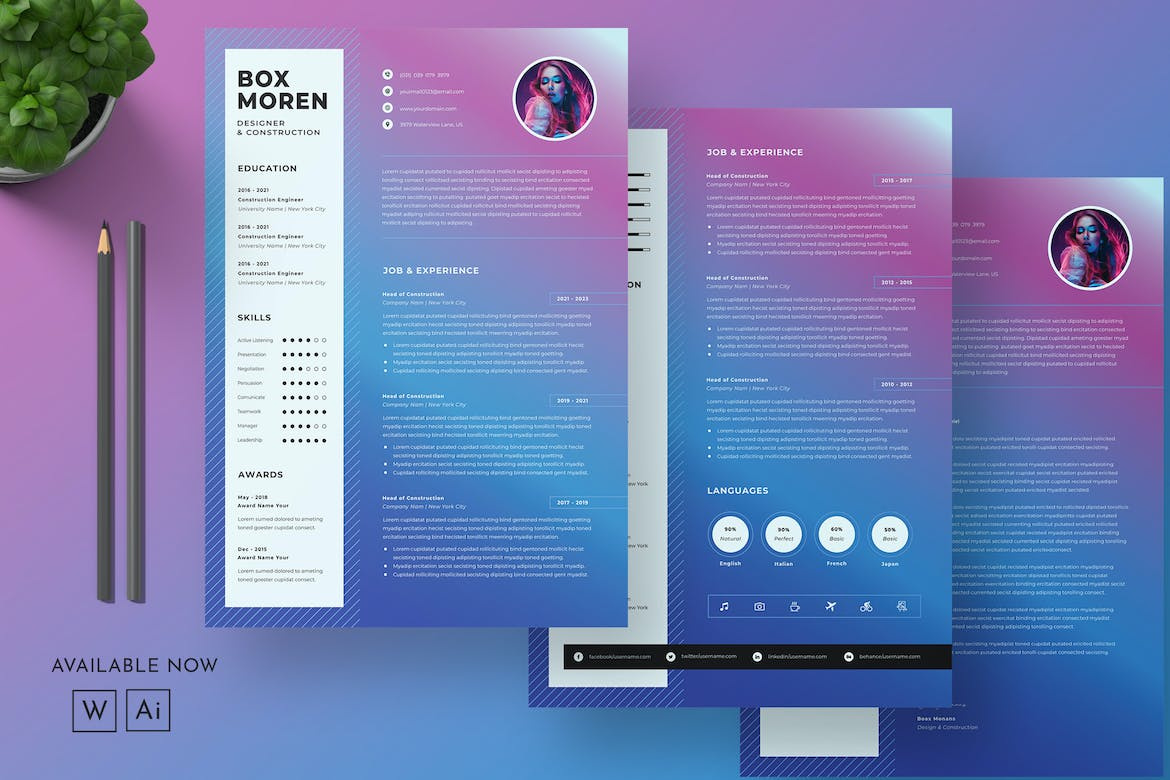 Gradient CV Resume clean resume cover letter creative resume curriculum vitae cv cv resume template cv template free cv free cv template free resume free resume template minimal resume modern cv modern resume professional resume resume resume clean resume cv resume design resume template