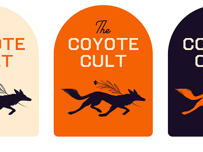 The Coyote Cult animals brand identity branding coyote graphic design illustration illustrator logo procreate visual identity wildlife