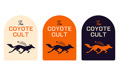 The Coyote Cult animals brand identity branding coyote graphic design illustration illustrator logo procreate visual identity wildlife