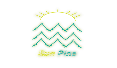Sun Pine logo design branding graphic design logo sun