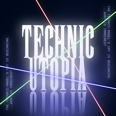Technic-Utopia 2d cover graphic design sci fi