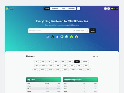 NNM New update domain nft trade web web3 web3 domain trade nft