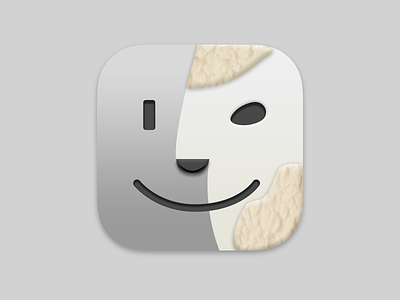SheepShaver Replacement Icon app design finder icon mac os 9 os x replacement shaver sheep silver white