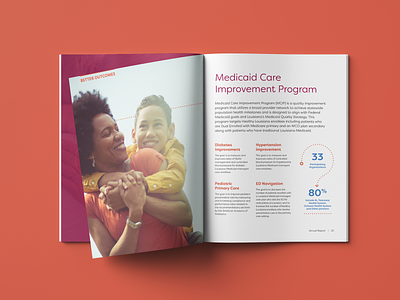 Annual Report annual annual report booklet branding care design health health care identity indesign layout magazine network new orleans nola print quality network report spread st tammany