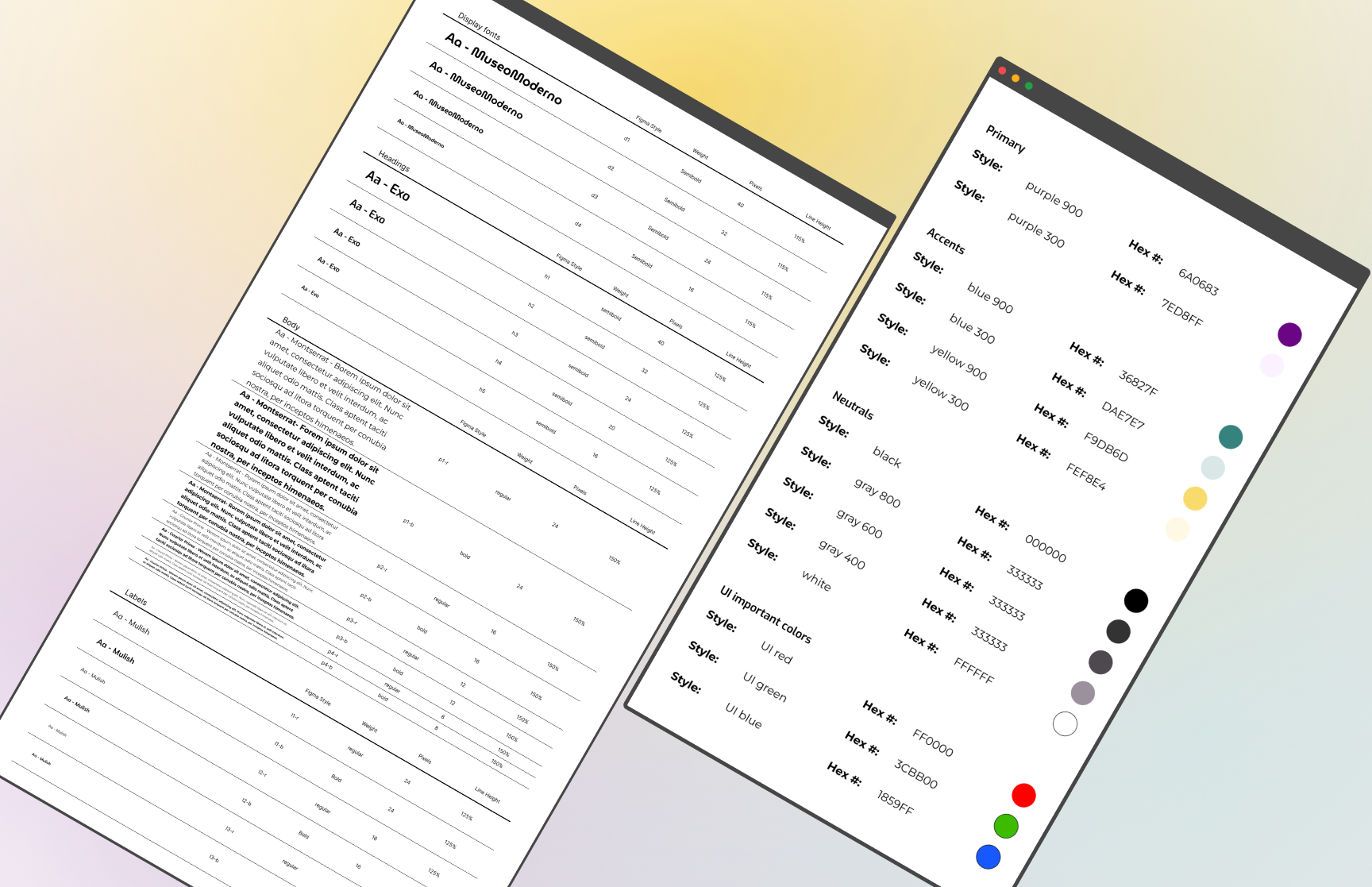 Customizable Color and Font Libraries colors figma fonts library template ui useabel ux