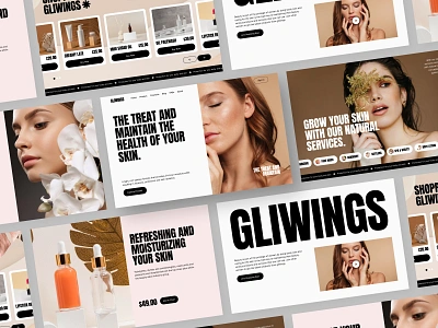 Beauty Product Landing Page beautiful beauty bodycare cosmetics ecommerce face homepage landing page product salon skin skincare treatment ui uiux web design website women