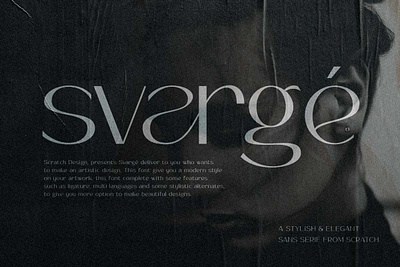 Svargé - Modern Elegant Font 3d animation branding font graphic design logo modern font motion graphics ui