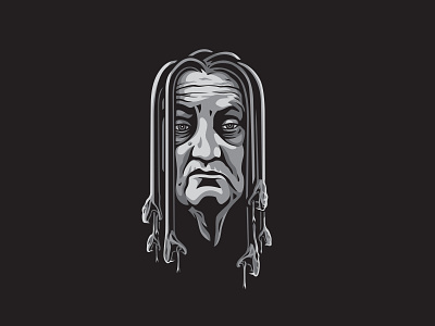 Dead Head black and white design graphic design illustration illustrator logo medusa snakes vector