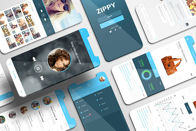 Zippy graphic design mobile app design ui ui ux design visual design