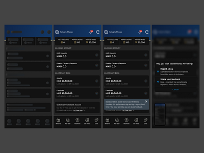 Feedback Capure automation banking dailyuichallenge dark dashboard design dialog instruction mobile screenshot system ui ux